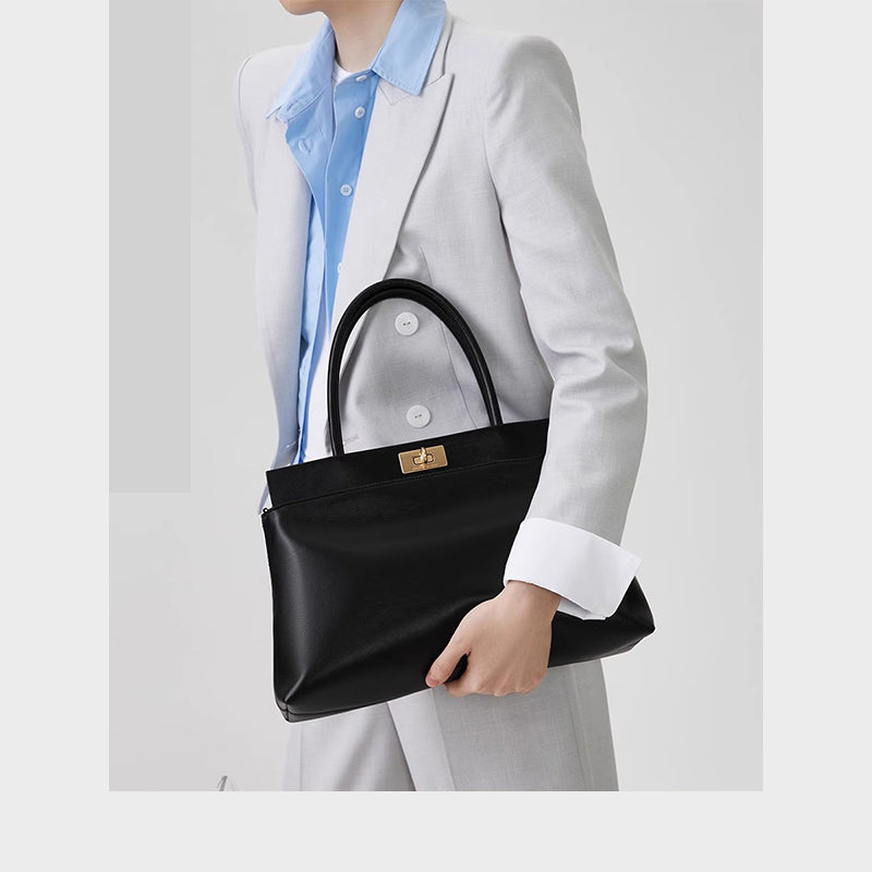 Vintage Large-Capacity Commuter Tote Bag