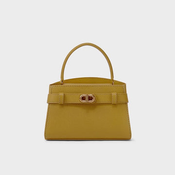 Petite Metal-Clasp Handheld Shoulder Kelly Bag