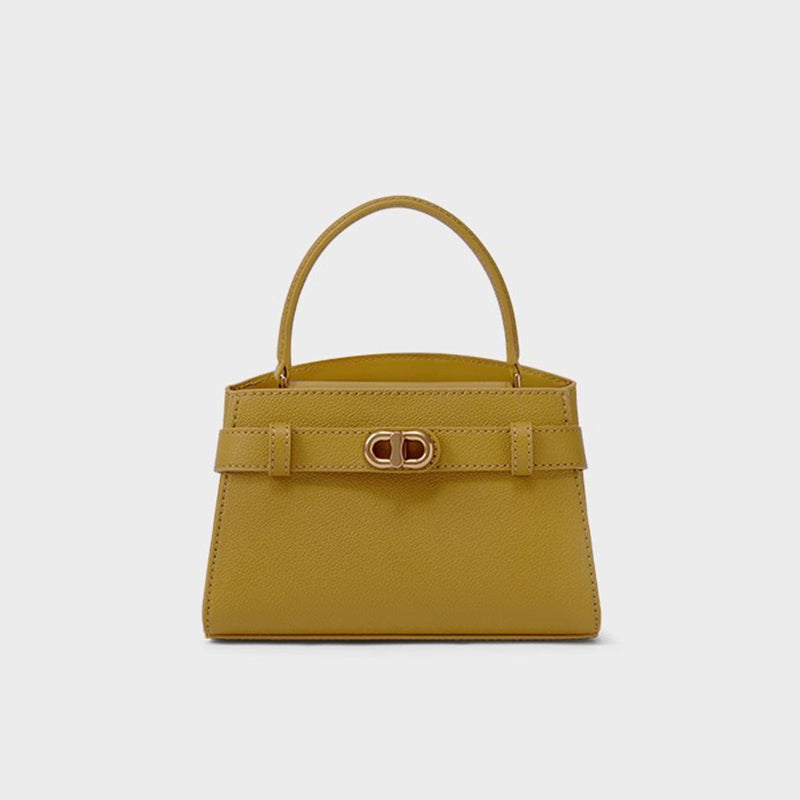 Petite Metal-Clasp Handheld Shoulder Kelly Bag