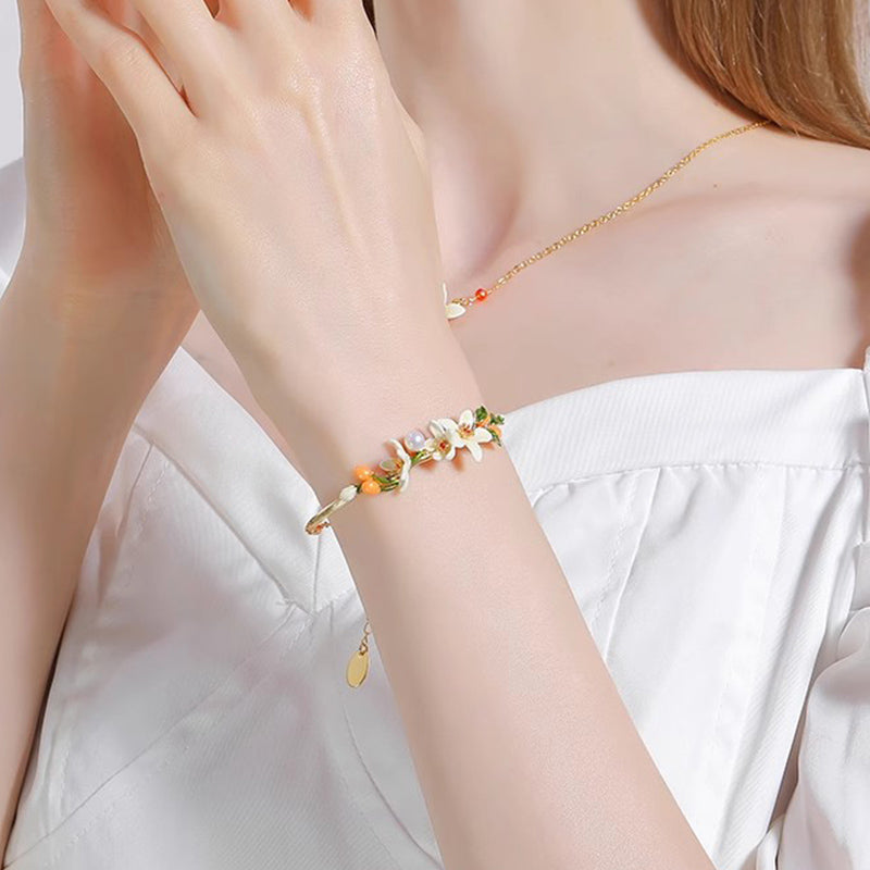 French Orange Blossom & Kumquat Charm Bracelet