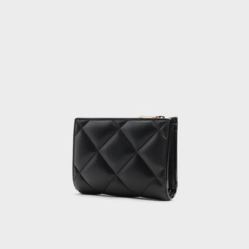 Soft Quilted Compact Wallet for Women - Multi-Card Slots