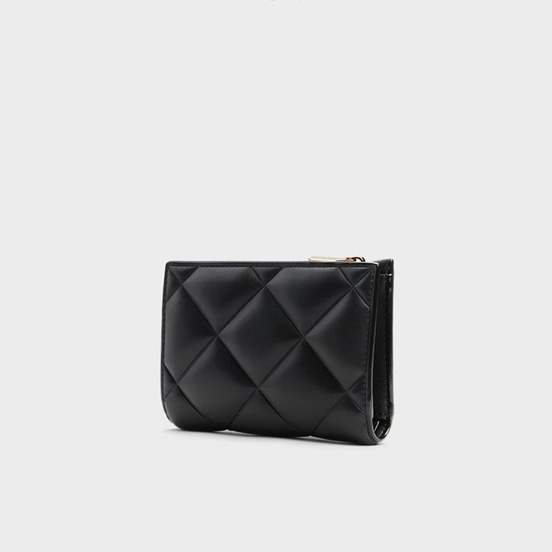 Soft Quilted Compact Wallet for Women - Multi-Card Slots